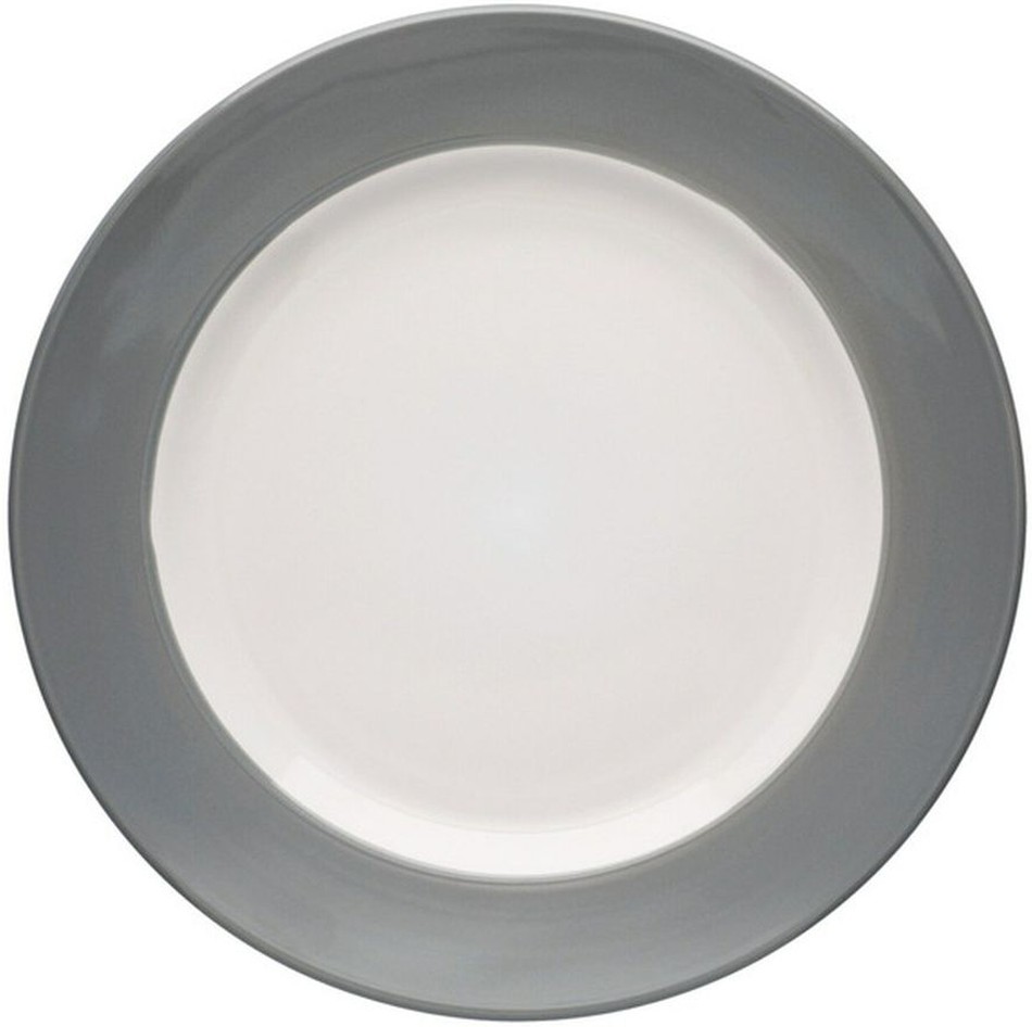 Stoneware Dinner Plates - Gray and White