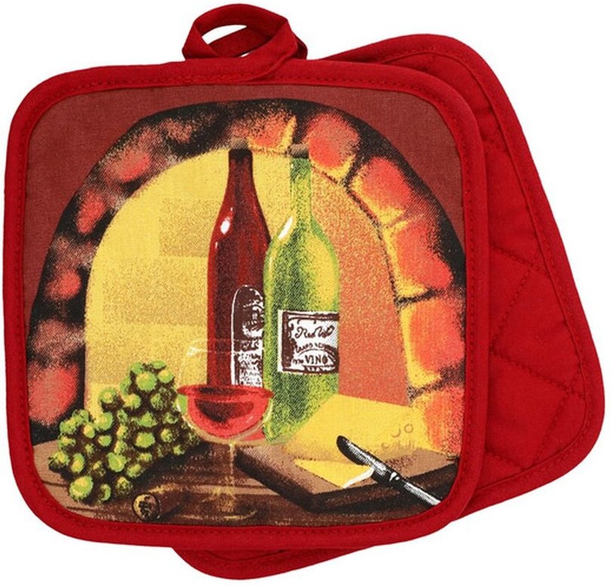 Home Decor Collection LIVE YOUR DREAM 4-Piece Kitchen Towel, Oven Mitt & Pot Holders Set - Blue