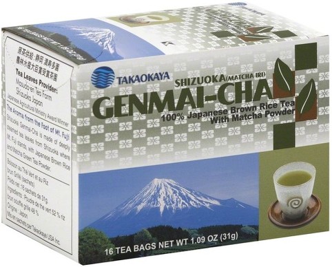 100% Japanese Brown Rice Tea with Matcha Powder, Shizuoka (Matcha Iri) Genmai-Cha