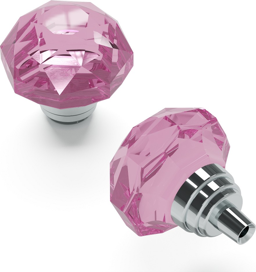 Crystal Palace 1-1/4-in Glass with Chrome Round Contemporary Cabinet Knob