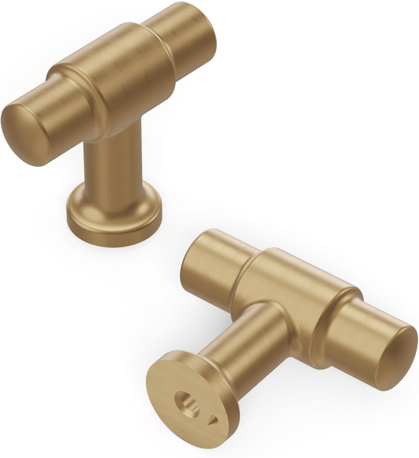 Piper 1-5/8-in Champagne Bronze Bar Modern Cabinet Knob 10 -Pack