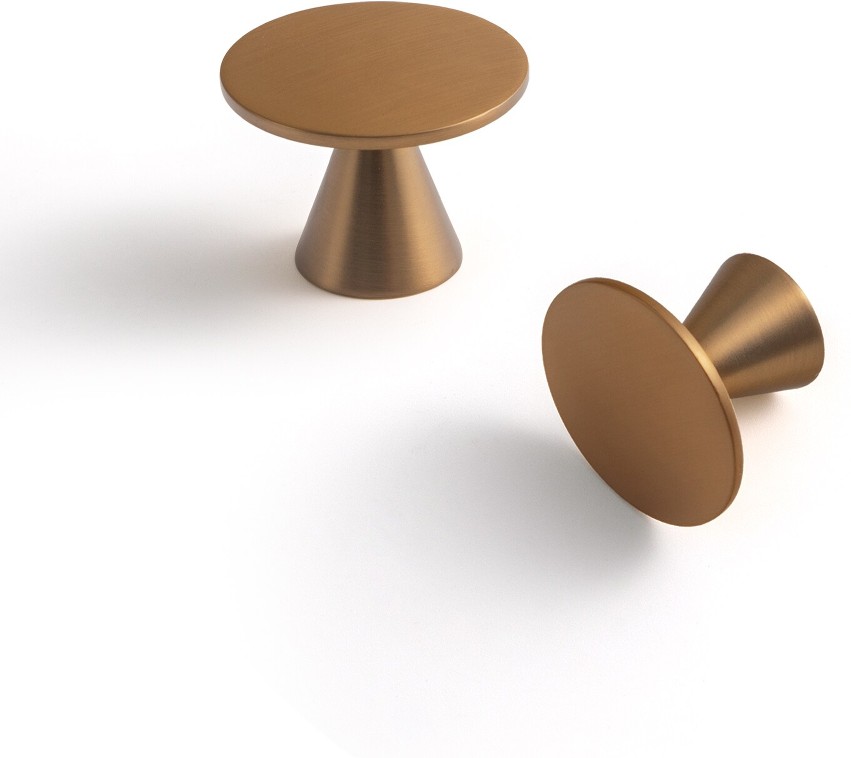 1-1/2-in Dark Champagne Brown Novelty Modern Cabinet Knob 6 -Pack