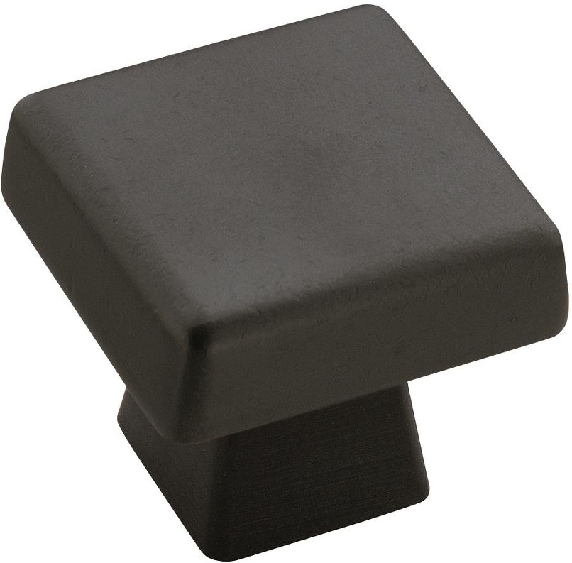 Blackrock 1-3/16-in Black Bronze Square Transitional Cabinet Knob
