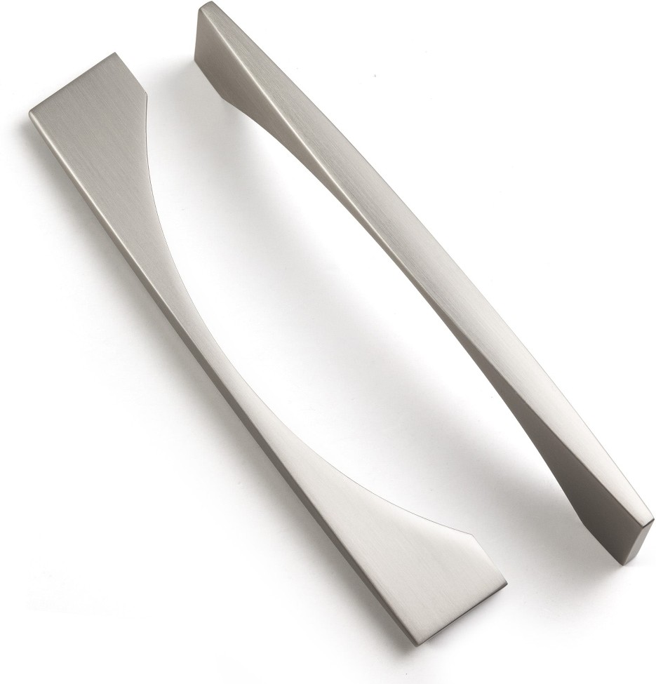 5-1/16-in , 128mm Center to Center Brushed Nickel Rectangular Handle Drawer Pull 6 -Pack