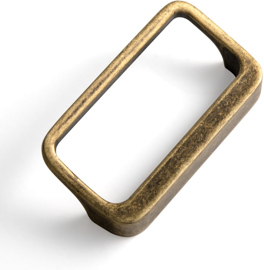 2-1/2-in , 64mm Center to Center Antique Brass Novelty Finger Drawer Pull 6 -Pack