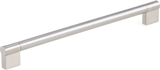 Avellino 10-1/8-in , 256mm Center to Center Brushed Nickel Cylindrical Handle Drawer Pull