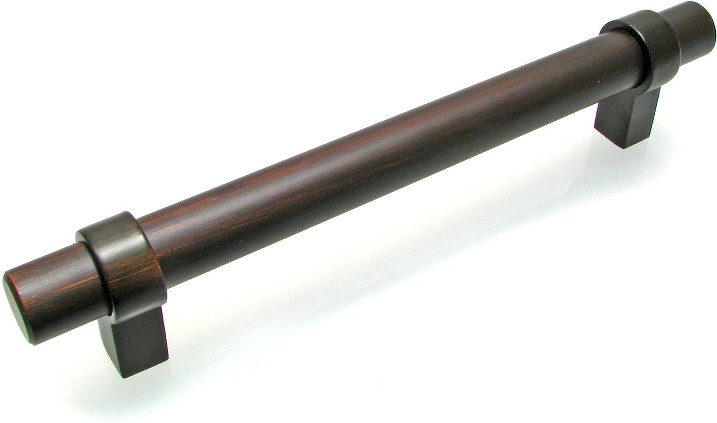 Greenwich 5-1/16-in , 128mm Center to Center Brushed Oil-Rubbed Bronze Cylindrical Handle Drawer Pulls