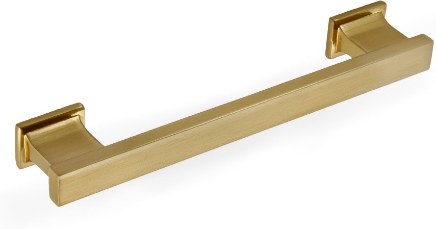 High desert 4-3/4-in , Satin Brass Rectangular Bar Drawer Pulls