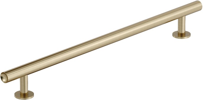 Radius 8-13/16-in , 224mm Center to Center Golden Champagne Cylindrical Bar Drawer Pull