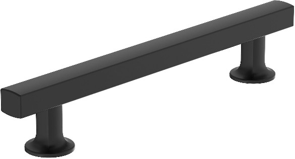 Everett 5-1/16-in , 128mm Center to Center Matte Black Rectangular Bar Drawer Pull