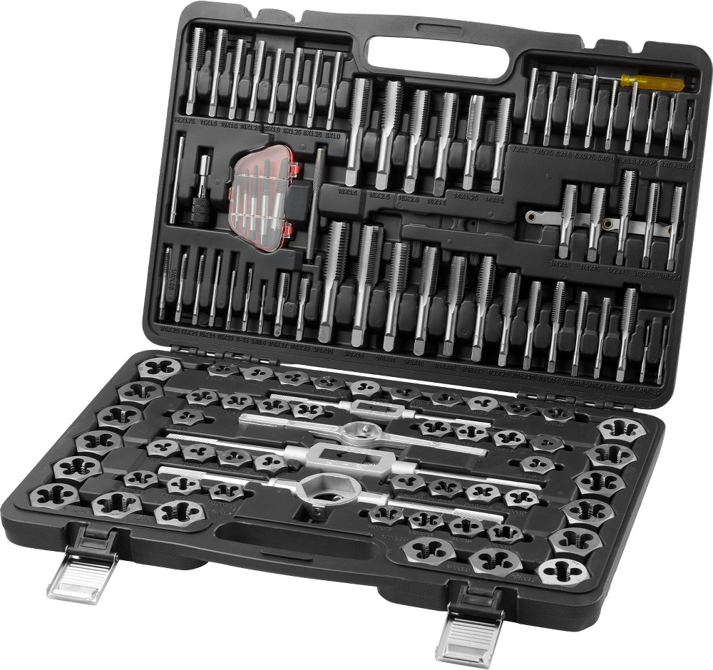 116 -Piece Standard (SAE) and Metric combination Tap and Die Set