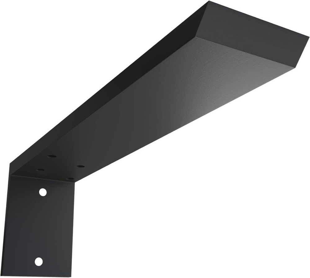 Hidden Support Steel Heavy Duty Bracket w/Back Plate 12-in x 2.5-in x 4-in Powder-coated Steel Countertop support bracket