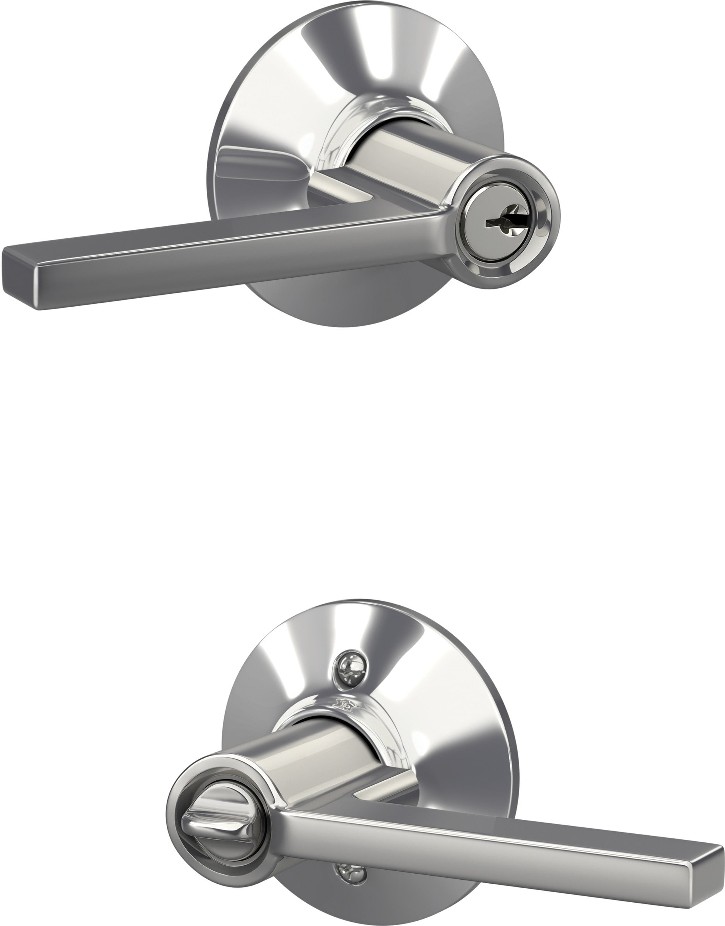 Latitude Bright Chrome Exterior Keyed Entry Door Handle