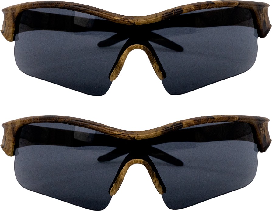 2-Pack, Camo Jax Anti-Scratch, Black Polycarbonate Anti-Fog Safety Glasses