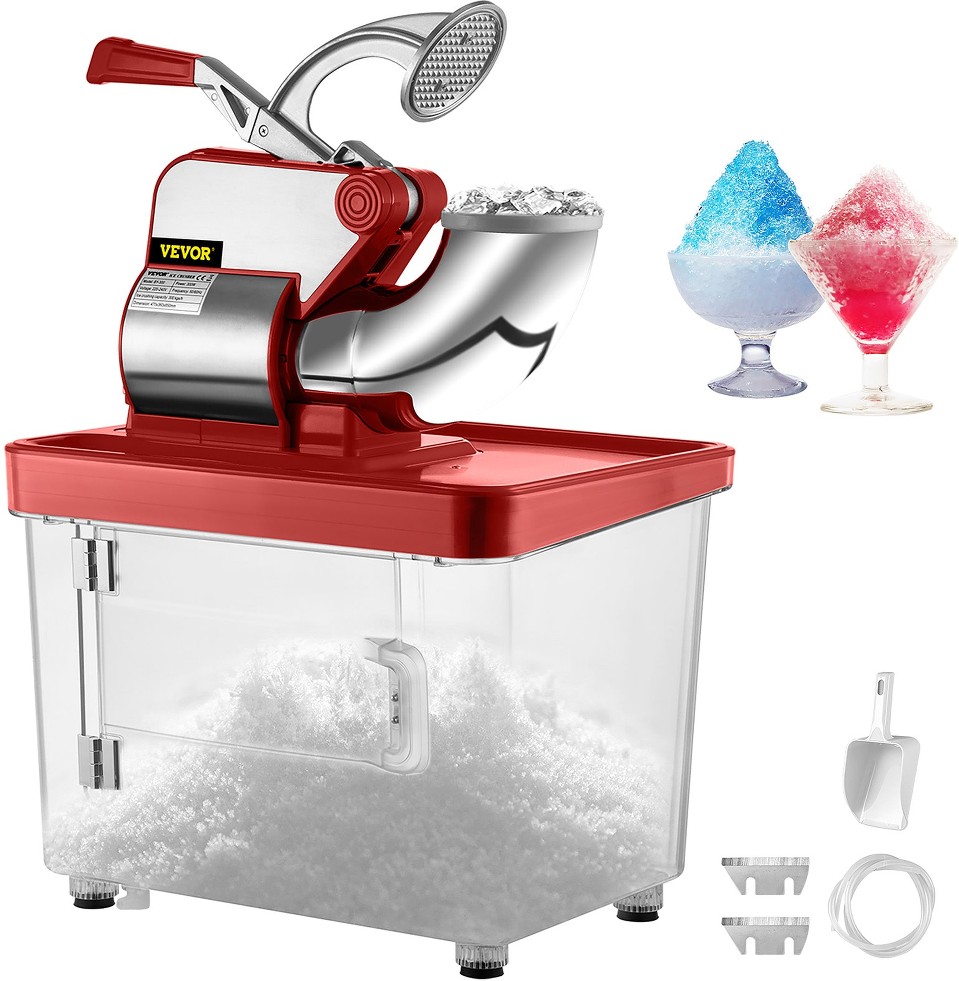 400 LBS/H 1450 R/Min 110V 300 W Snow cone maker ( Stainless Steel + PC + Silicone )