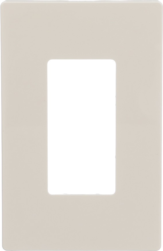 1 -Gang Midsize Size Light almond Polycarbonate Indoor Screwless Decorator Wall Plate