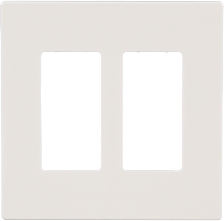 2 -Gang Midsize Size Light almond Polycarbonate Indoor Screwless Decorator Wall Plate