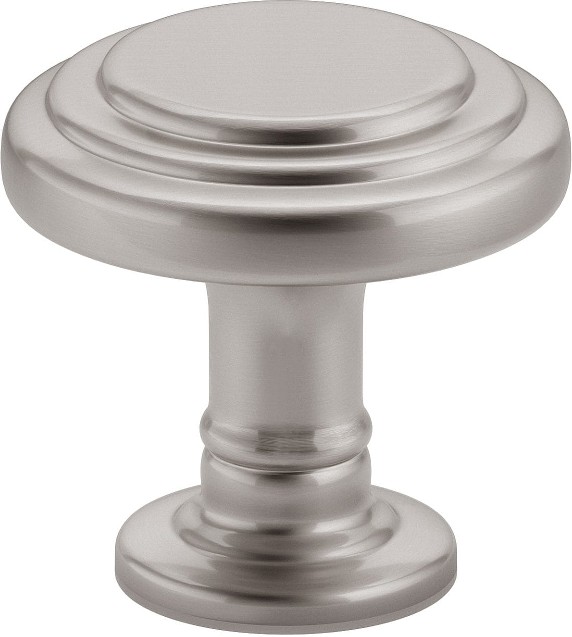 Casoria 1-5/16-in Brushed Nickel Round Traditional Cabinet Knob