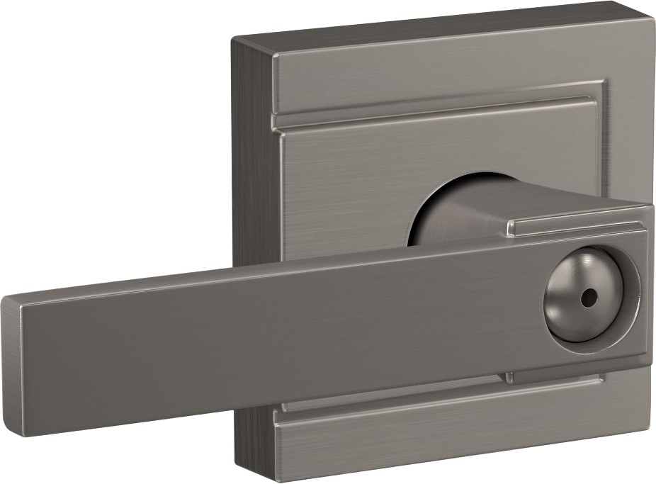 F40 Northbrook Satin Nickel Interior Bed/Bath Privacy Door Handle