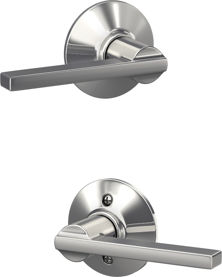 Latitude Bright Chrome Interior Hall/Closet Passage Door Handle