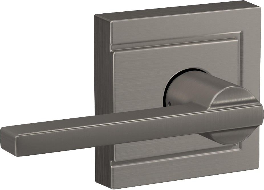 Latitude-Upland Satin Nickel Interior Hall/Closet Passage Door Handle