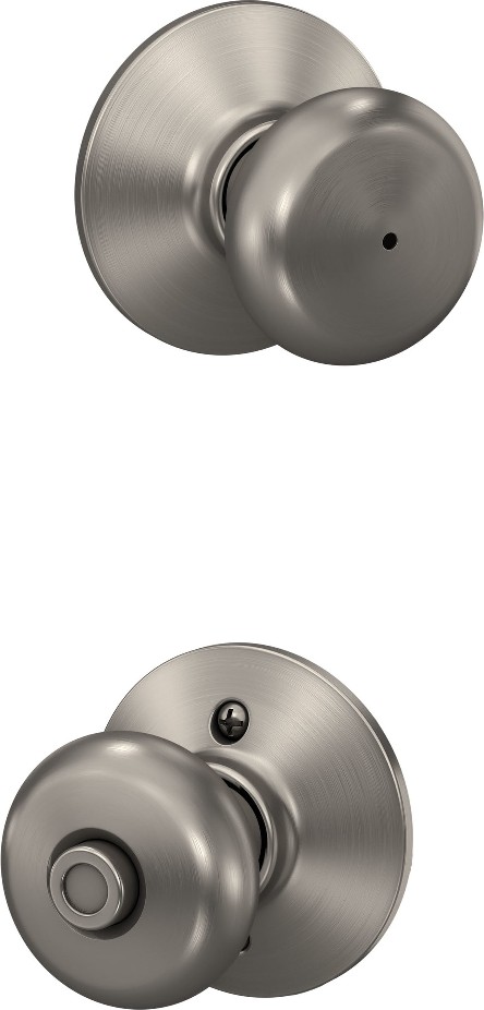 Plymouth Satin Nickel Interior Bed/Bath Privacy Door Knob