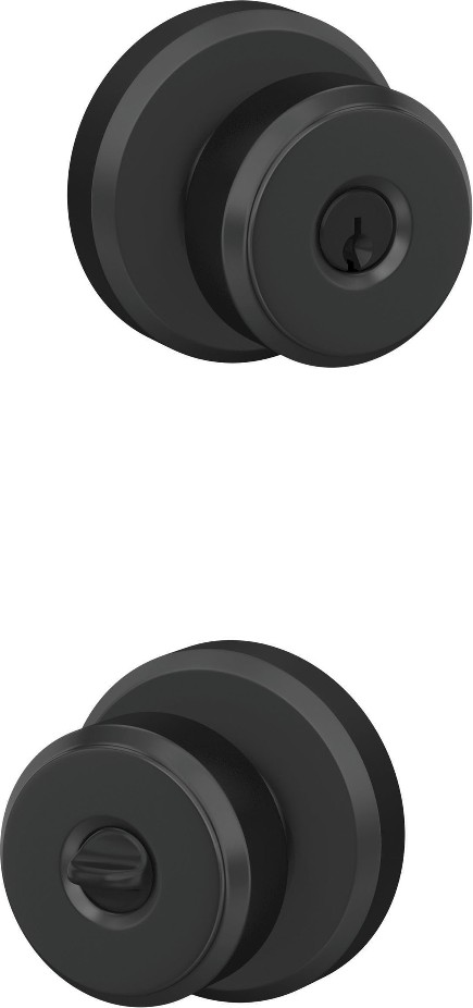 Bowery-Greyson Matte Black Exterior Keyed Entry Door Knob