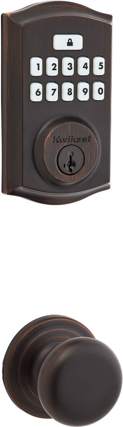 SmartCode 260 Venetian Bronze Keypad Electronic Deadbolt and Handle Lock ft. SmartKey Security