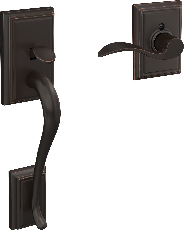 Addison Aged Bronze Exterior Entry Door Handleset