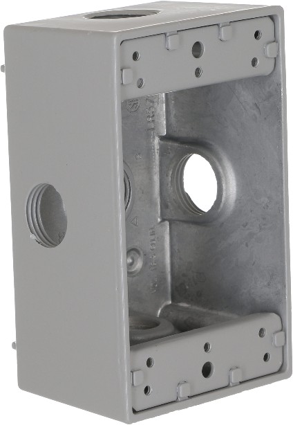 Bell 1 -Gang Aluminum Weatherproof New work/Old work Rectangular Electrical Box
