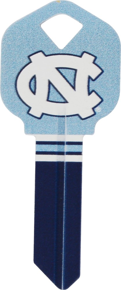 North Carolina Tar Heels Multicolored Sports Key Brass House/Entry Key Blank