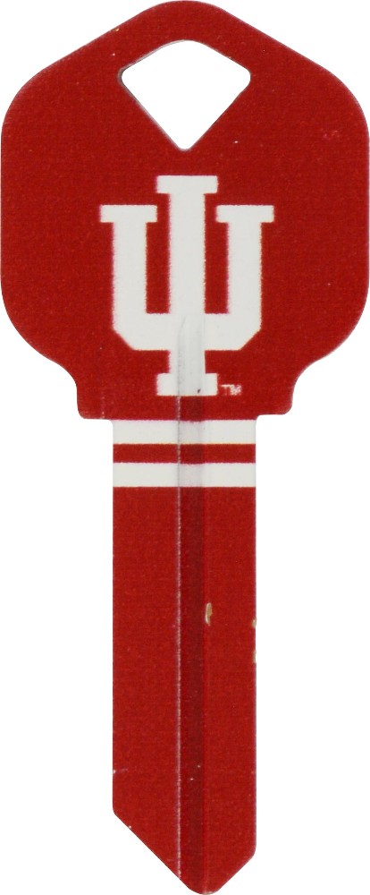Indiana Hoosiers Multicolored Decorative Key Brass House/Entry Key Blank