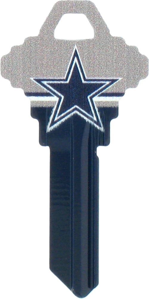 Dallas Cowboys Multicolored Sports Key Brass House/Entry Key Blank