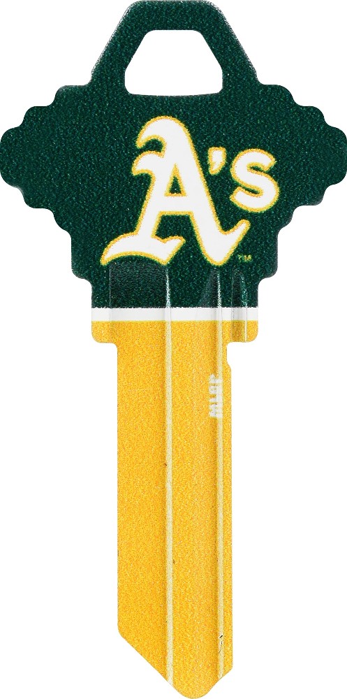 Oakland Athletics Painted team colors #68 Brass House/Entry Key Blank