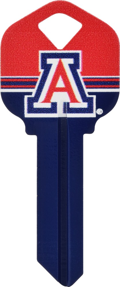 Arizona Wildcats Painted team colors Blank Brass House/Entry Key Blank