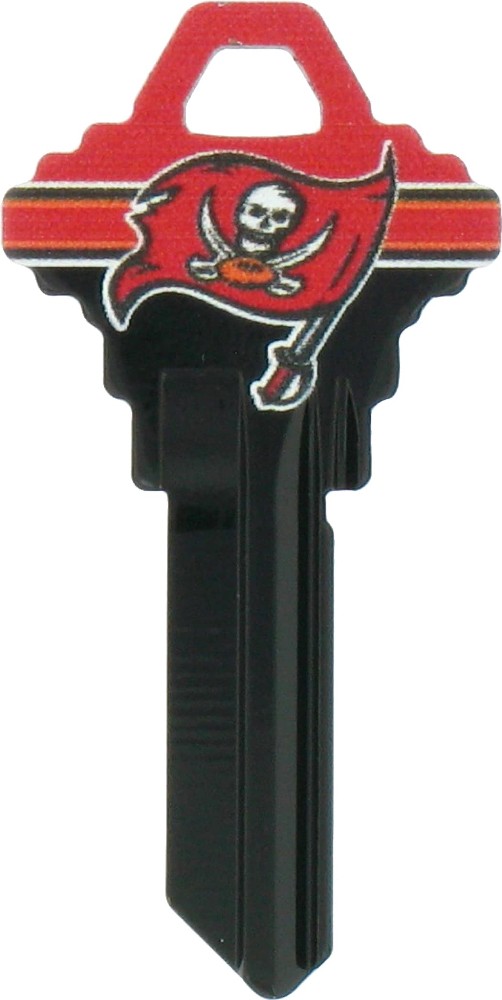Tampa Bay Buccaneers Multicolored Sports Key Brass House/Entry Key Blank