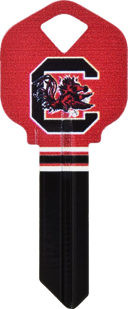 South Carolina Gamecocks Multicolored Sports Key Brass House/Entry Key Blank