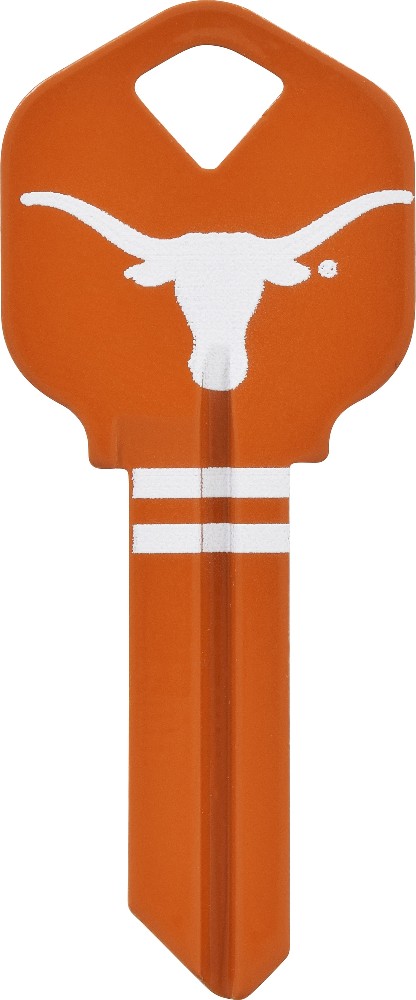 Texas Longhorns Multicolored Sports Key Brass House/Entry Key Blank