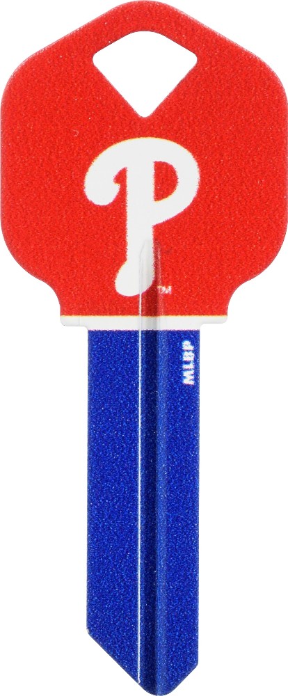 Philadelphia Phillies Multicolored Sports Key Brass House/Entry Key Blank