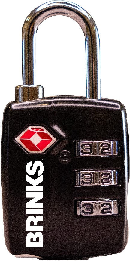 Travel Luggage Combination Padlock, 1-1/8-in Wide x 15/16-in Shackle, TSA Accepted