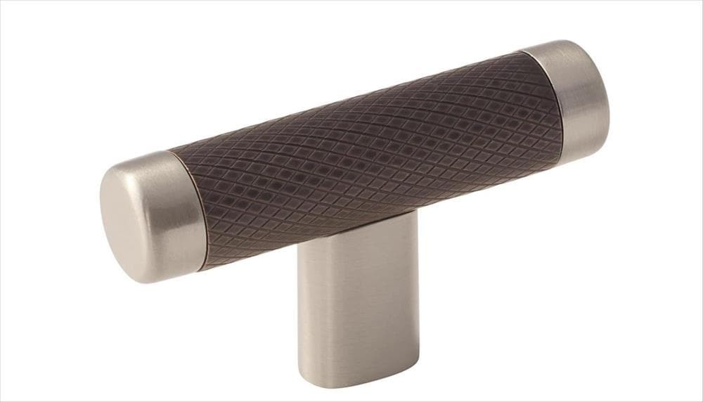 Esquire 2-5/8-in Satin Nickel/Oil-Rubbed Bronze Bar Contemporary Cabinet Knob