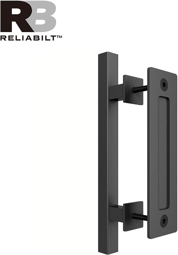 Matte Black Indoor Single Double Barn door handle