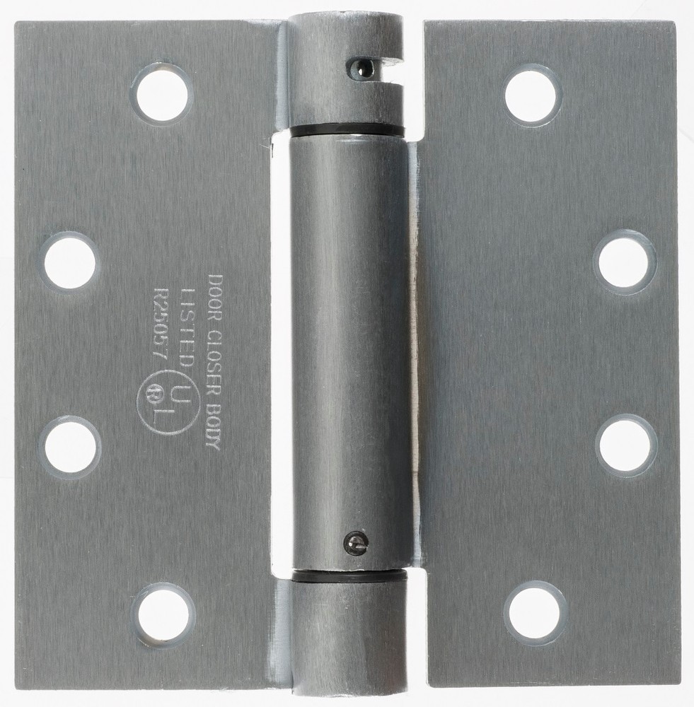 Industrial Duty 4-1/2-in H Square Satin Chrome Self closing Interior/Exterior Door Hinge 3 -Pack