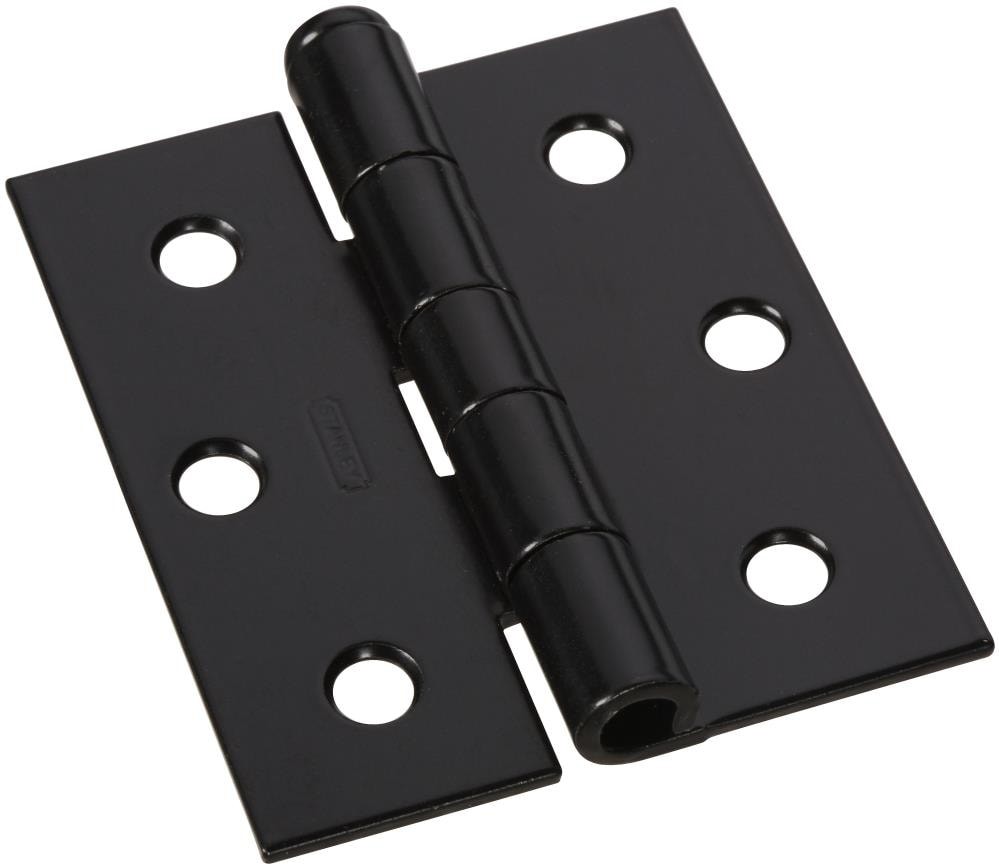 3-in H Black Barrel Exterior Door Hinge