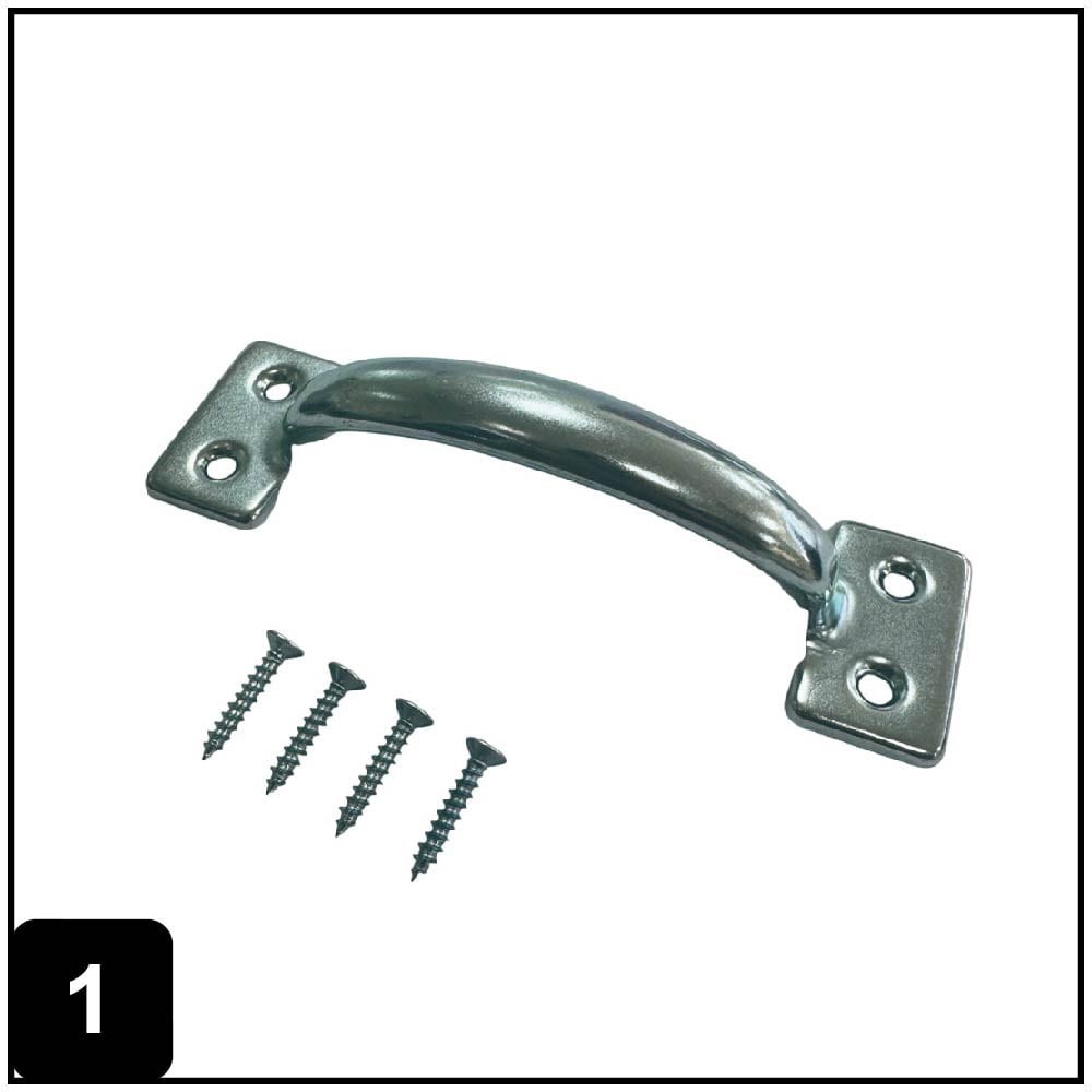 6-1/2-in Screen Door Pull Silver Screen/Storm door New installation Pull handle