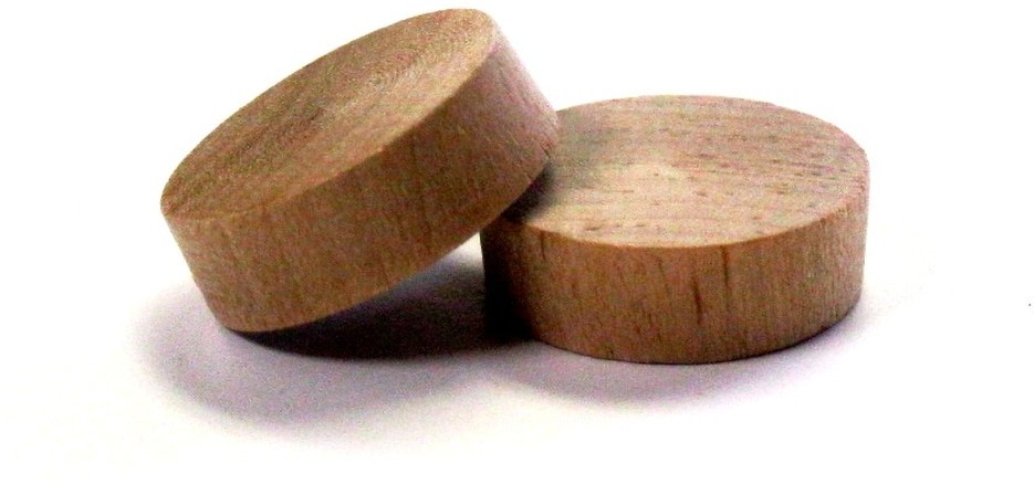 6 -Pack 1 x 0.25 Poplar Wood Flat head plug