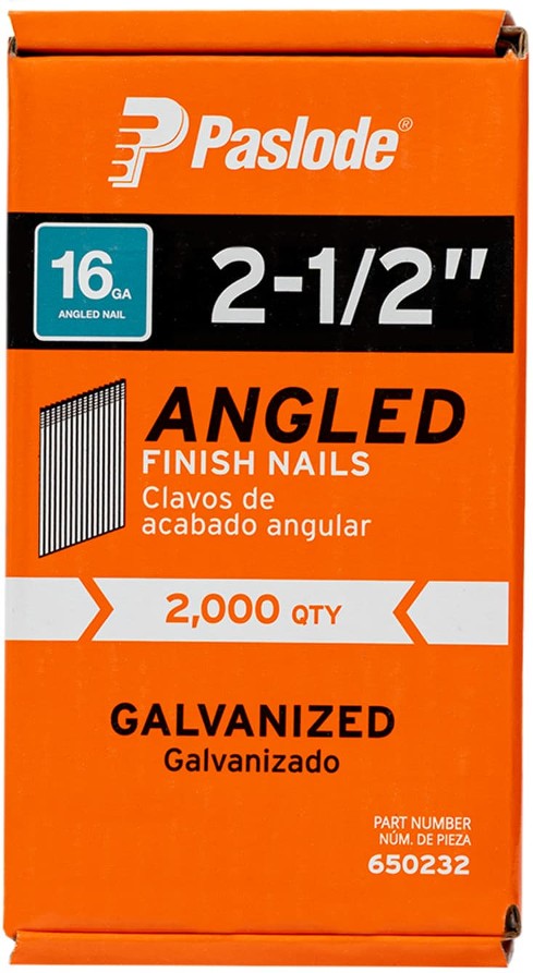 2-1/2-in 16 -Gauge 8d Angled Galvanized Finish nails 2000 -Per Box