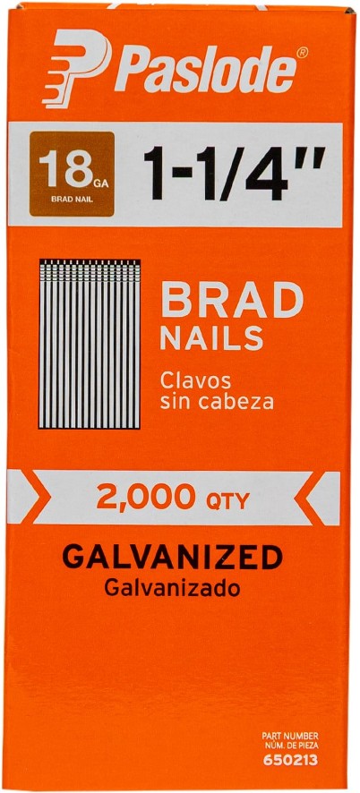 1-1/4-in 18 -Gauge 3d Straight Galvanized Collated Finish nails 2000 -Per Box