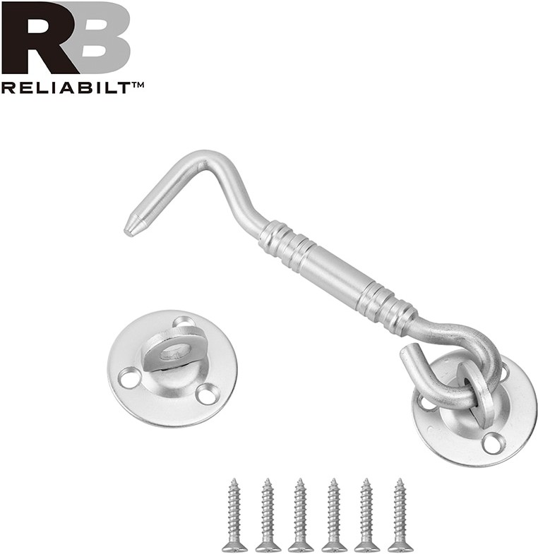 0.79-in Satin nickel Steel Gate hook and eye