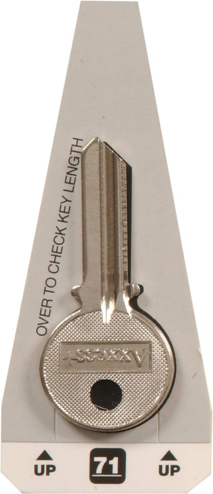 Silver #71 Brass House/Entry Key Blank